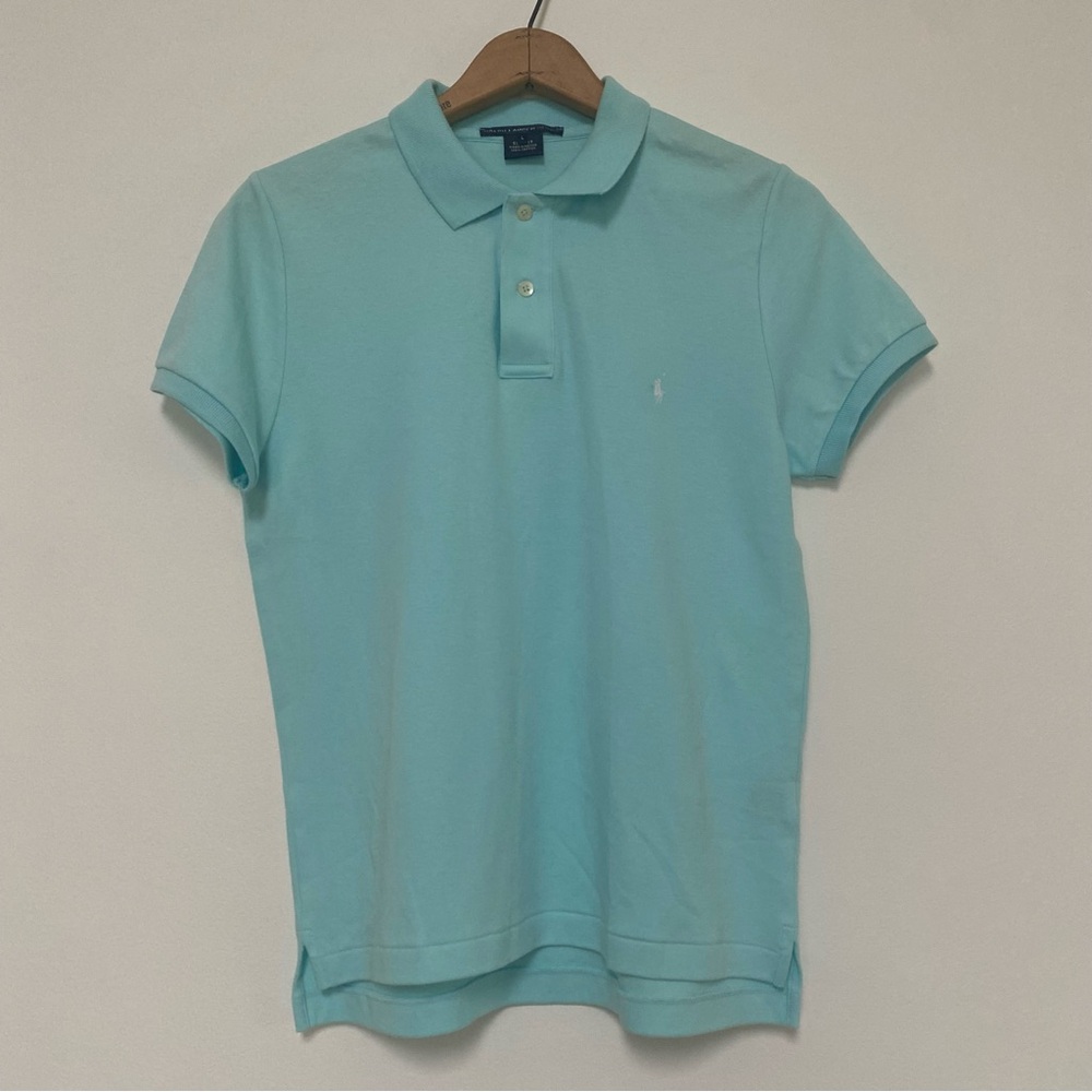 Ralph Lauren Sport Super Soft Cotton Polo Shirt Slim Fit L Blue